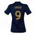 Frankrike Olivier Giroud #9 Hjemmedrakt Dame VM 2022 Korte ermer